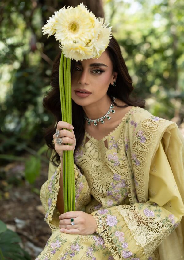 Luxury Lawn Vol 2 2026 | BUTTER YELLOW | Elaf