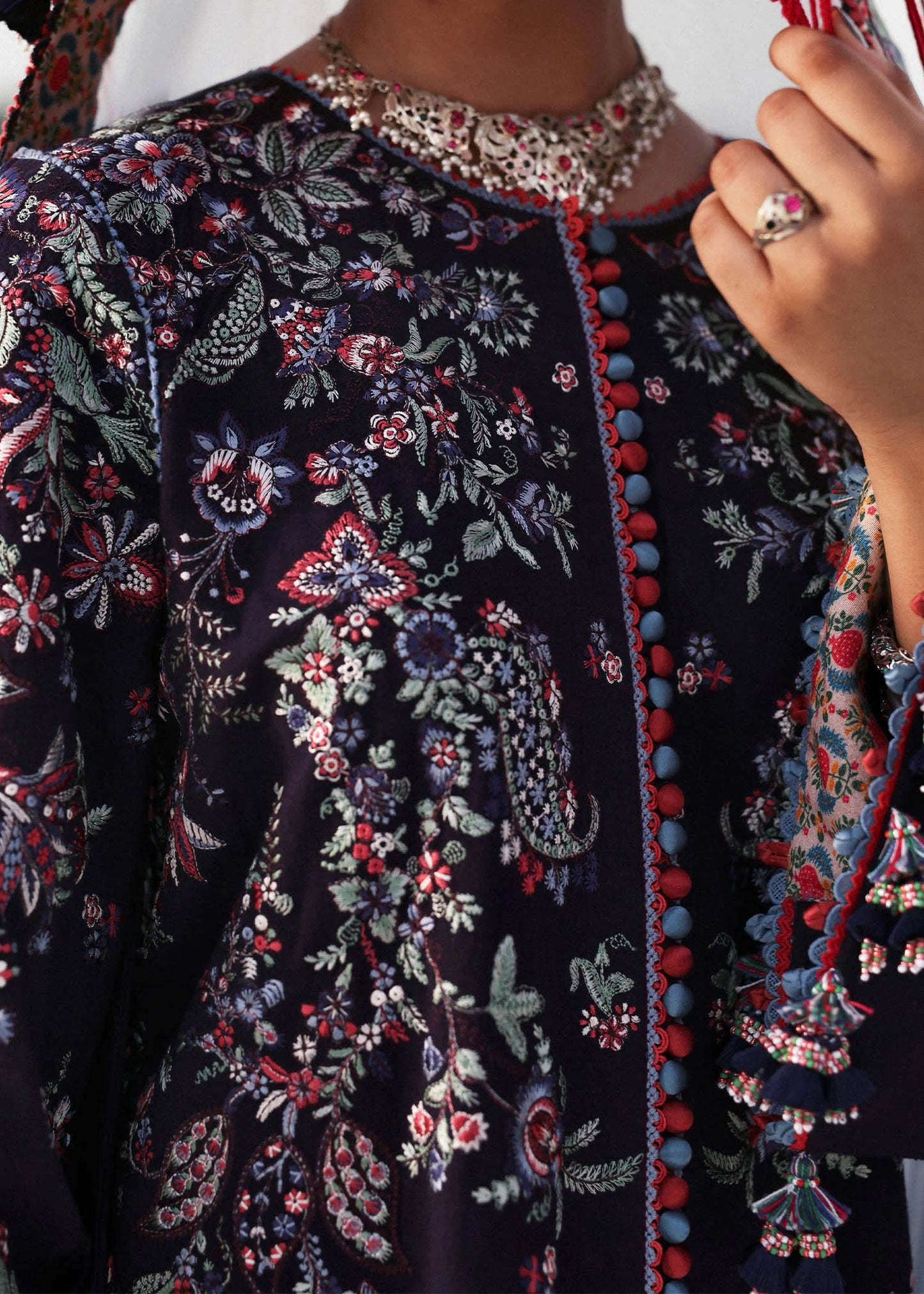 Karandi Unstitched'25 by Hussain Rehar - Rouge