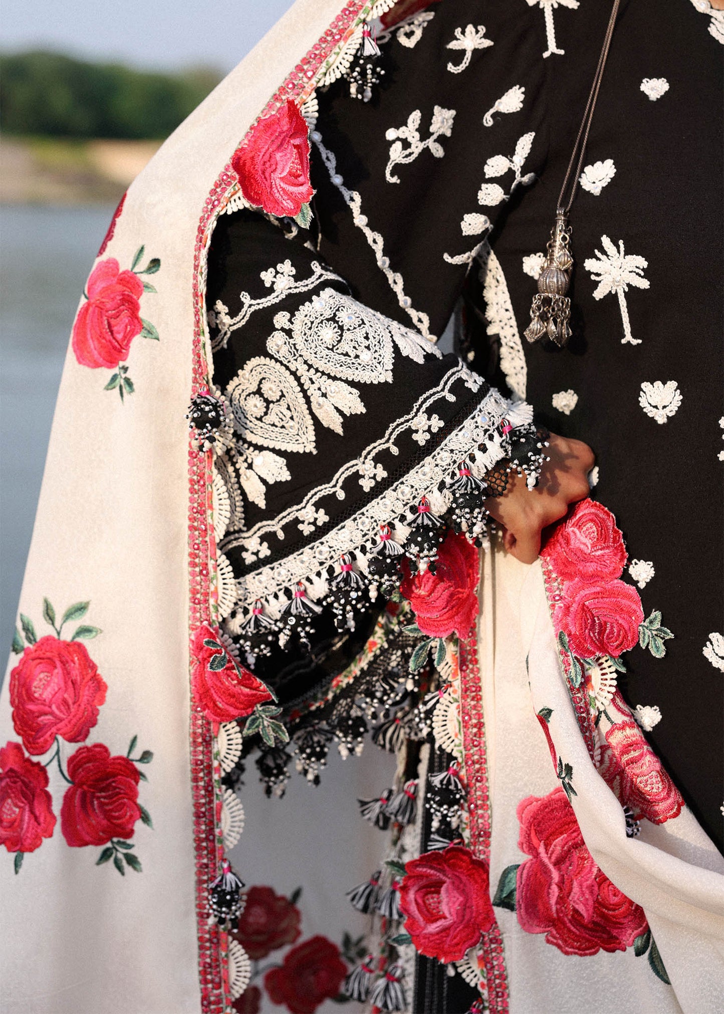 Karandi Unstitched'25 by Hussain Rehar - Rose