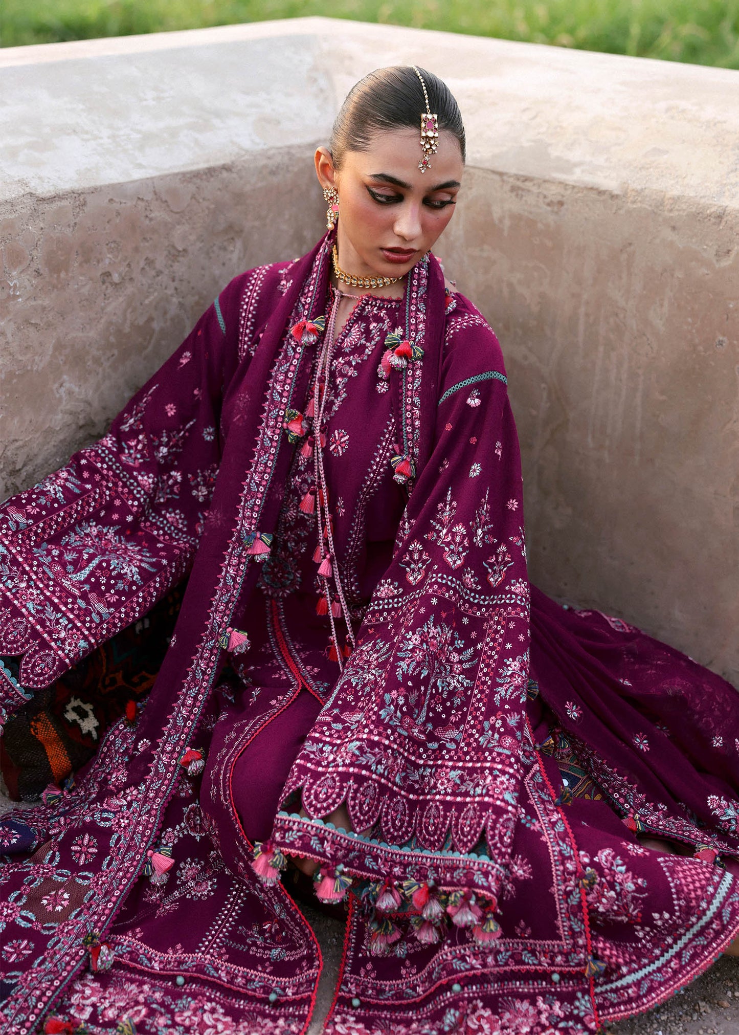 Karandi Unstitched'25 by Hussain Rehar - Nargis