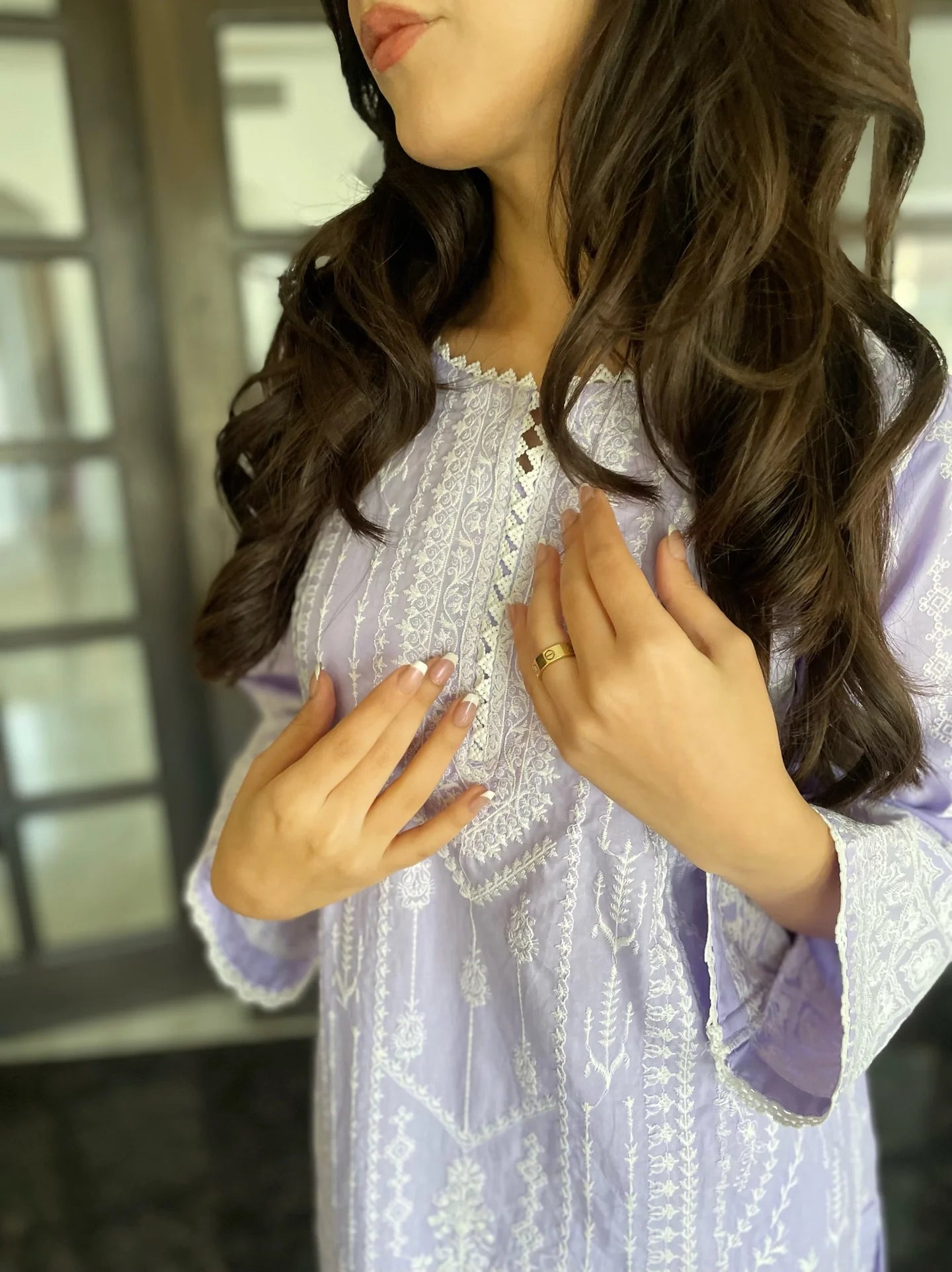 Naarj Melody Kurta - Pale Lilac