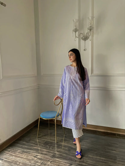 Naarj Melody Kurta - Pale Lilac