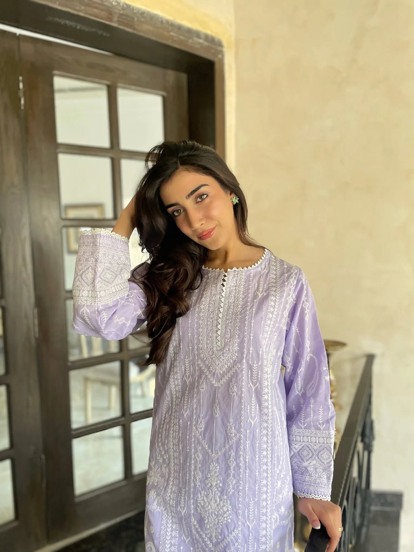 Naarj Melody Kurta - Pale Lilac