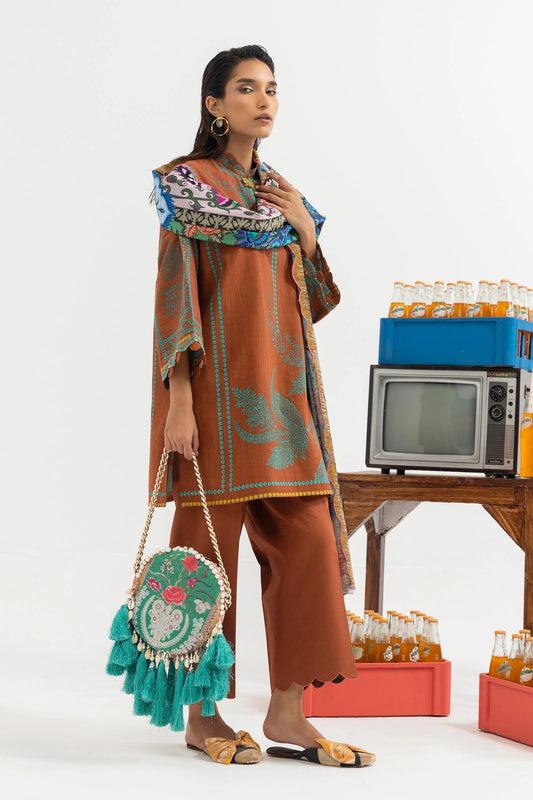 Mahay Winter 2025 by Sana Safinaz -SKU: H255-005B-3CQ