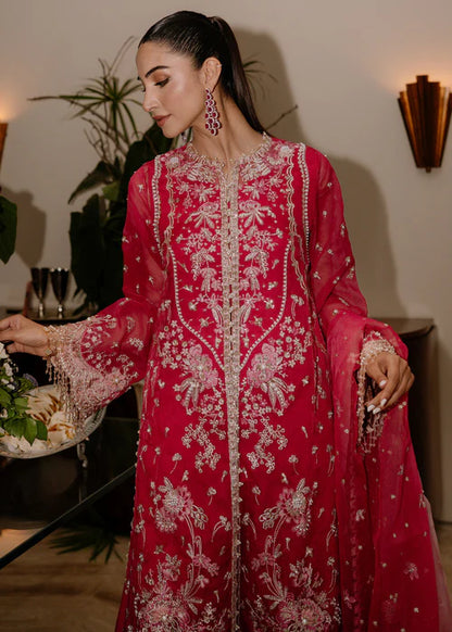Siraa Festive Unstitched`25 -Fuschia Rose