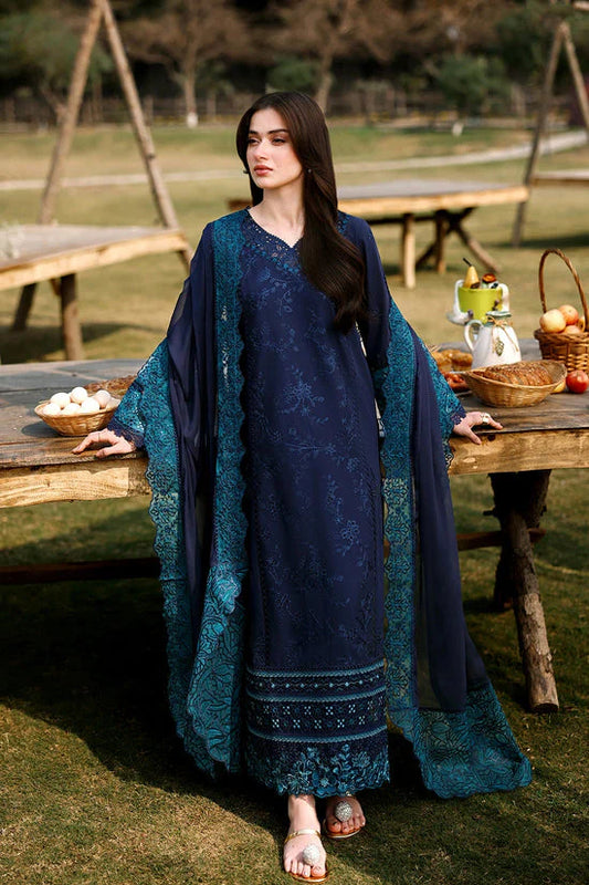 Eid Luxury Lawn Drop 2 | 2026 | Blueberry | Azure