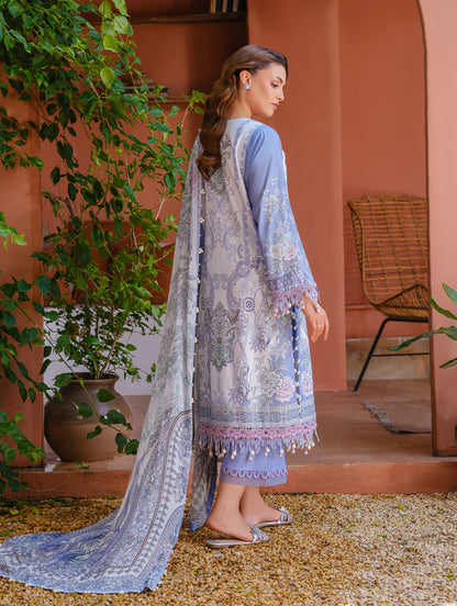 Urban Embroided Cambric by Jade-LT BLUE