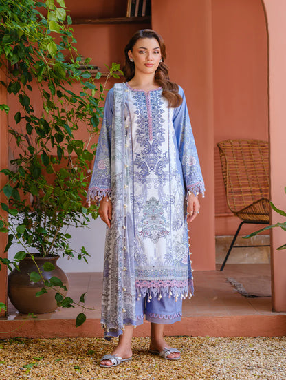 Urban Embroided Cambric by Jade-LT BLUE