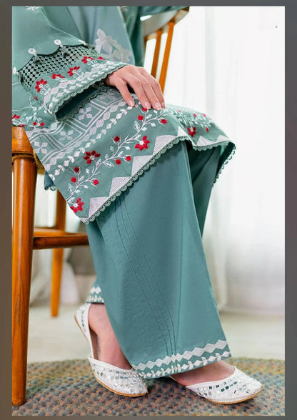 Cross Stitch Premium Satin - Sage Bloom