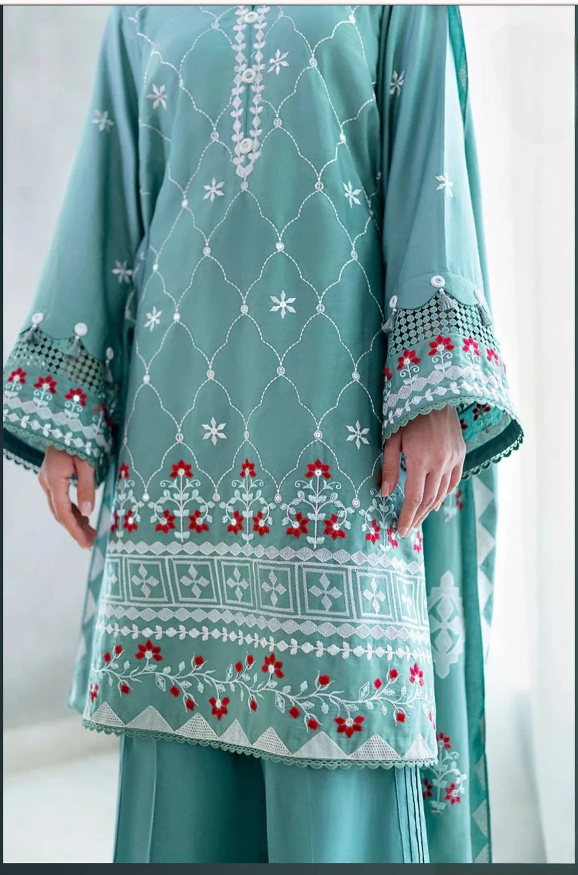 Cross Stitch Premium Satin - Sage Bloom